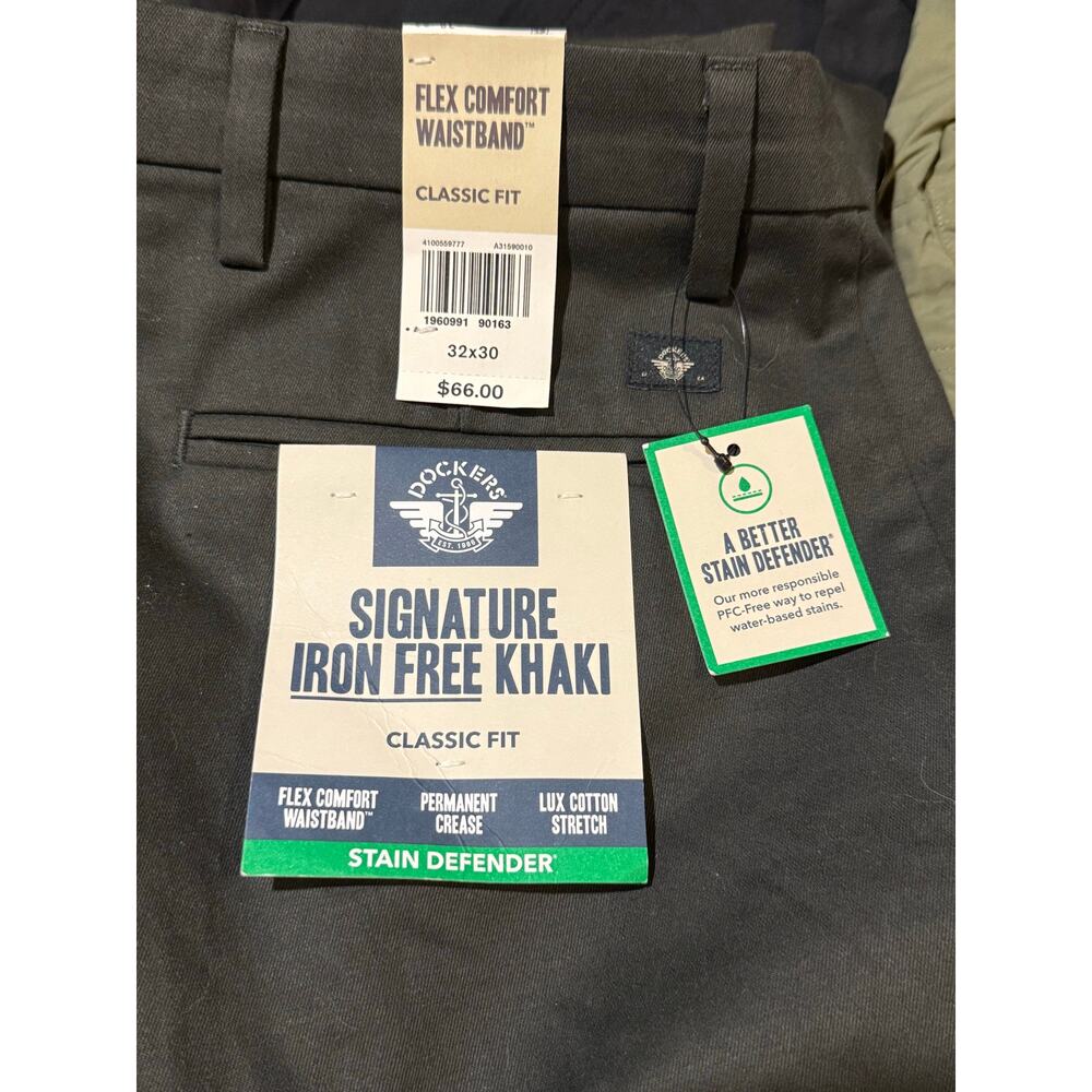 Dockers Steelhead Classic Fit Signature Iron Free Khaki Pants 32x30 NWT - Picture 8 of 8